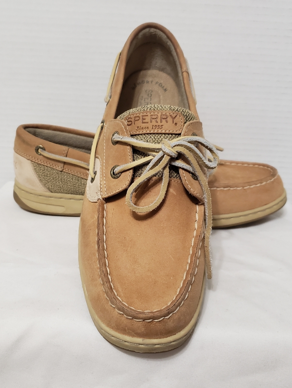 SPERRY TOP-SIDER Leather Boat Shoes Womens Size 10 Tan